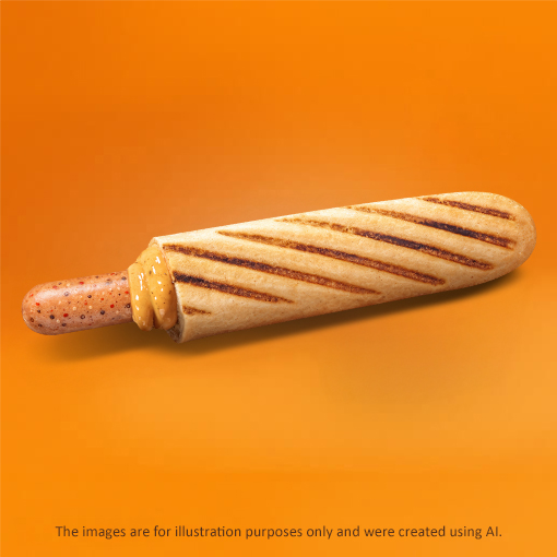 Hot dog Maxi s korením štyroch farieb